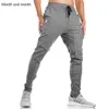 Höst casual byxor män sweatpants gym träning jogging ficka bomull joggare sportkläder varumärke elasticitet fitness byxor 210715