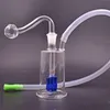 Pipa da fumo portatile in vetro Bong mini 10mm Bruciatore a nafta femminile Narghilè Spessa Pyrex Heady Recycler da viaggio Bong Oil Rigs con ciotola e tubo dell'olio