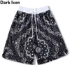 Bandana Mesh Shorts Hombres Summer Jersey Shorts High Street Men's Shorts Black White 210603