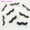 Superlong Ögonfransar 25mm Lashes Fluffy Messy 3d False Eyelash Dramatisk Lång Natural Falselash Partihandel Makeup Mink Lash