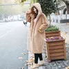 Manteau de luxe en fausse fourrure pour femme, mode d'hiver, faux vison, ample, épais et chaud, à capuche, long manteau artificiel, 211220