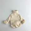 Bambini neonate autunno inverno dolcevita pullover maglione top casual maglia camicetta con polsini elastici 1-7 anni