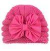 Baby Mädchen Jungen Knoten Ball Caps Frühling Herbst Kinder Stricken Wolle Hüte Säugling Kleinkind Boutique Turban Elastische Beanie Caps Säuglings baby Hut