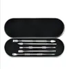 2021 Stainless Steel Rainbow Wax Dab Dabber Tool Bag Set Kit Oil Rig Dry Herb Smoking Accessories Nail Pipes Tobacco