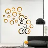 26/24 pz 3D Specchio Wall Sticker Decor Specchi Rotondi FAI DA TE TV Sfondo Camera Adesivi Pareti camera da letto Bagno Decorazione Della Casa