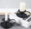 Porta di candele conica di ferro Black Candlestick Holdish Stands Decorazioni per feste da pranzo per matrimoni 6713518