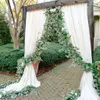 2m人工花緑のユーカリの花輪の葉のつる偽のつるratratan人工植物アイビーリース壁の装飾結婚式の装飾