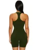 Women Knit Ribbed Sexy Low-cut Sleeveless Halter Off-shoulder Bodycon Rompers Summer Black Backless High Street Ladies Playsuits 210604