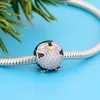 Fit Original Pandora Charm Bracelet Real 925 Silver Black Baby Penguin Gold Color Foot Bead For Making Berloque223i