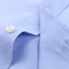 夏の半袖メンズソリッドオックスフォードカジュアルシャツEasy Careプレーンレジャー快適な通常のフィットドレスシャツ220222