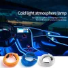 5m bil interiör tillbehör atmosfär lampa el kall ljusremsa med USB DIY Dekorativ instrumentbräda konsol Auto LED Ambient Light