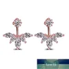 Coréen Zircon Boucles D'oreilles Pour Les Femmes Géométrique Plume Boucle D'oreille Boucles D'oreilles Couleur Argent Plaqué Bijoux Boucle D'oreille Brincos Brinco F257 Conception experte de prix usine Qualité