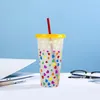 710ml aşk şekli plastik renk chaning bardak kahve kupa şişeleri ile payet kapak hediye ürün