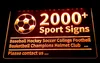 2000 Soprt Signs Light Sign Baseball Hockey Football Basketball Helmet Club 3D LED Drop Whole5559778