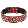 Dog Collars Leashes Genuine Leather Studded Big Collar With Round Rivets Adjustable For Large Breed Dogs Pet Supplies7561872