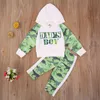 0-3Y nato bambino neonato neonato vestiti set autunno primavera papà ragazzo con cappuccio top dinosauro pantaloni abiti 210515