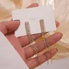 Stud Tassel Long Earrings For Women Designer Creativity Luxury Jewelry Advanced S925 Needle Micro-inlaid Zircon Gift