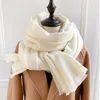 Scarves Fashion Women Winter Cashmere Scarf Solid Color Thick Warm Pashmina Shawls And Wraps Lady Blanket Neck Bufanda