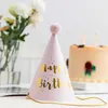 Stobag 10 stks verjaardagsfeestje hoed bruiloft viert baby shower cake decoratie papieren kaart geboren vriendelijke gunst polka dot Crown 210602