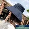 女性のバケツ帽子ダブルカラー紫外線保護太陽ビッグブリムすべてのマッチング夏のビーチブロックキャップワイド帽子