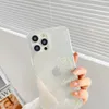 Fashion Gradient Fodral Laser Love Heart Pattern Clear Telefon Väska till iPhone 11 12 Pro Max X XS XR 7 8 Plus SE Shocksäker Bumper