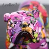 Creative Kolorowe Figurki Bulldog Home Decor Nowoczesne Whutions Room Regumshelf Gabinet TV Animal Ornament 211108