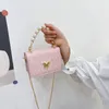 Fashion Baby Girls Cartoon Handbags Cute Kids Pearl Chain messenger bags Children PU one shoulder bag mini change purse F127