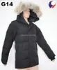 New Arrival Marka Manaseamon Mężczyźni Płaszcz Zimowy Carson Parka Gęsi Down Feather Fusion Fit Kurtka Coyote Fur G14