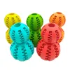 Juguetes para mascotas de 5CM, pelota de elasticidad interactiva para perros, bolas de limpieza de dientes con fugas de goma Natural, juguetes interactivos para masticar gatos WLL415