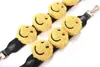 Smiley face pom strap fur bag strap you handbag large big Wide yellow strap blet bag Accessoires 2109013214