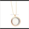 Pendant Necklaces 30Mm Round Magnetic Floating Glass Po Living Charm Memory Locket Diffuser With 70 Cm Ps1330 Rb0T7 Uodlj