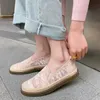 Meotina Fisherman Shoes 여성 플랫 Espadrille 샌들 커버 뒤꿈치 신발 라운드 발가락 숙녀 신발 여름 검은 화이트 패션 210608