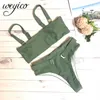 Bikini Set High Waist Women Sexy Swimwear Straps Bathing Suit Swimming Beach Wear Biquini Mujer Brazilian Swimsuit Female 210621