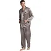 Erkek İpek Saten Pijama Seti Pijama Pijama Set Pijama Loungewear S, M, L, XL, XXL, XXXL, 4XL Artı Size__Big ve Tall 211122