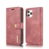 Lusso DG.Ming 2 in 1 staccabile rimovibile custodia in pelle portafoglio Cover per iPhone 14 13 12 11Pro Max XS XR 8 7 6S Plus