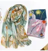 Sarongs Bohemian spring summer shawls and wraps elegant lady winter scarves hijab bandana printed silk scarf for women large pashmina