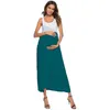 مثير فساتين ملابس النساء الحوامل أكمام الصدرية الصعود اللون الأمومة عارضة فستان مثير zwangerschaps kleding q0713