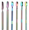 Color titanium nail tools manicure stainless steel dead skin push remover set