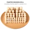 50 pcsset non dipinto le bambole di legno di legno giocattoli per bambini dipinti a colori fai -da -te ragazza bambola decorazioni per la camera arti e mestieri A05620459