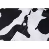 Damska krowa druku Streetwear Cardigan Bluzki Oversized Retro Z Długim Rękawem Harajuku Koszulki Kobiet Lato Moda Topy 210515
