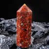 Loose gemstones Natural crystal large hexagonal column ornament seven chakra aogen energy 7 color wheel single pointed multicolor