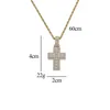 Pendant Necklaces Hip Hop Claw Setting 3A+ CZ Stone Bling Iced Out Little Cross Pendants For Men Rapper Jewelry Gift