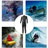 Yüzme Giyim Dalış Wetsuit Erkekler 3mm Ultra Streç Neopren Tam Vücut Takım Geri Zip Mayo Şnorkelle Yüzbaşı Kano Siyah XXXL