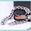 Link, braccialetti gioielli di gioielli, colore in oro a catena 13/15mm 316L 316L Bracciale in acciaio inossidabile Braccialette di gioielli regalo cubani per uomini Deliv da 7-10 pollici per cadute