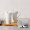 Tasse conique en céramique par sublimation de 500 ml/17 oz, porcelaine de magnésie, tasse à café de Chine, gobelet à thé, blanc, modèles de bricolage, passe au lave-vaisselle/micro-ondes dans une boîte blanche