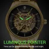 Chenxi luxo preto esqueleto relógios de pulso homens assistir relógios mecânicos de steampunk antique relógio de aço inoxidável de ouro macho q0524