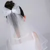 2019 Nowa biała Ivory Dzieci Girls First Communion Weils Tulle Bowknot Z Grzebień Ślub Kwiat Girl Veil Mariage File X0726