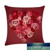 Style européen 3D amour coeur Roses housse de coussin luxe oreillers cas fête de mariage décoration de la maison canapé voiture taille taie d'oreiller prix usine conception experte qualité