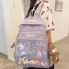 حقيبة الظهر الإناث أزياء واضحة كتاب kawaii جيلي مدرسة لطيف ملون شفافة المرأة طالب كلية حقيبة فتاة