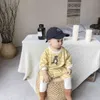 Spädbarn och barn söta våren långärmad randig tvådelad baby kostym barnkläder 210515